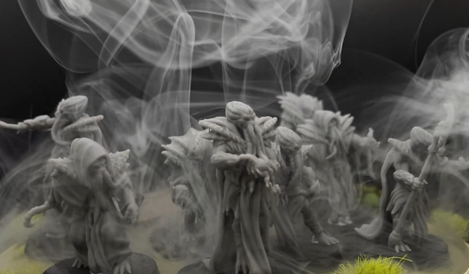 Mindflayer miniature – 3D printed 32mm Illithid RPG figure for D&D, Pathfinder, and wargaming. Highly detailed model perfect for dark fantasy encounters.