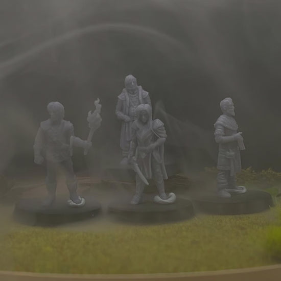 Townsfolk miniatures set – 3D printed fantasy NPC villagers for D&D and RPGs. Highly detailed models perfect for creating immersive town settings.