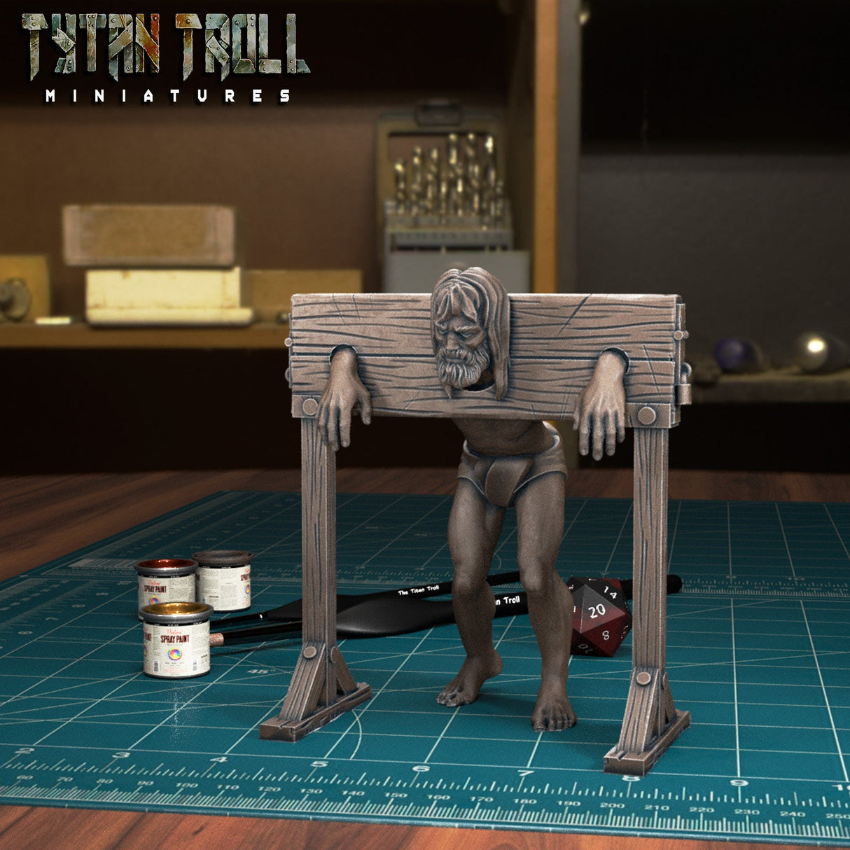 Prisoner Stockade Miniature | Stockade 3 - Tabletop RPG & D&D miniature. Perfect for wargaming & collectors