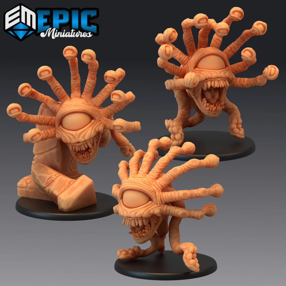 Psionic Tyrant Miniature | Set of 3 - Tabletop RPG & D&D miniature. Perfect for wargaming & collectors