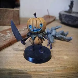 Pumpkin men Miniature | set of 4 - Tabletop RPG & D&D miniature. Perfect for wargaming & collectors