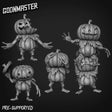 Pumpkin men Miniature set | Top Left - Tabletop RPG & D&D miniature. Perfect for wargaming & collectors