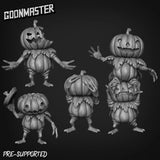 Pumpkin men Miniature set | Top Left - Tabletop RPG & D&D miniature. Perfect for wargaming & collectors
