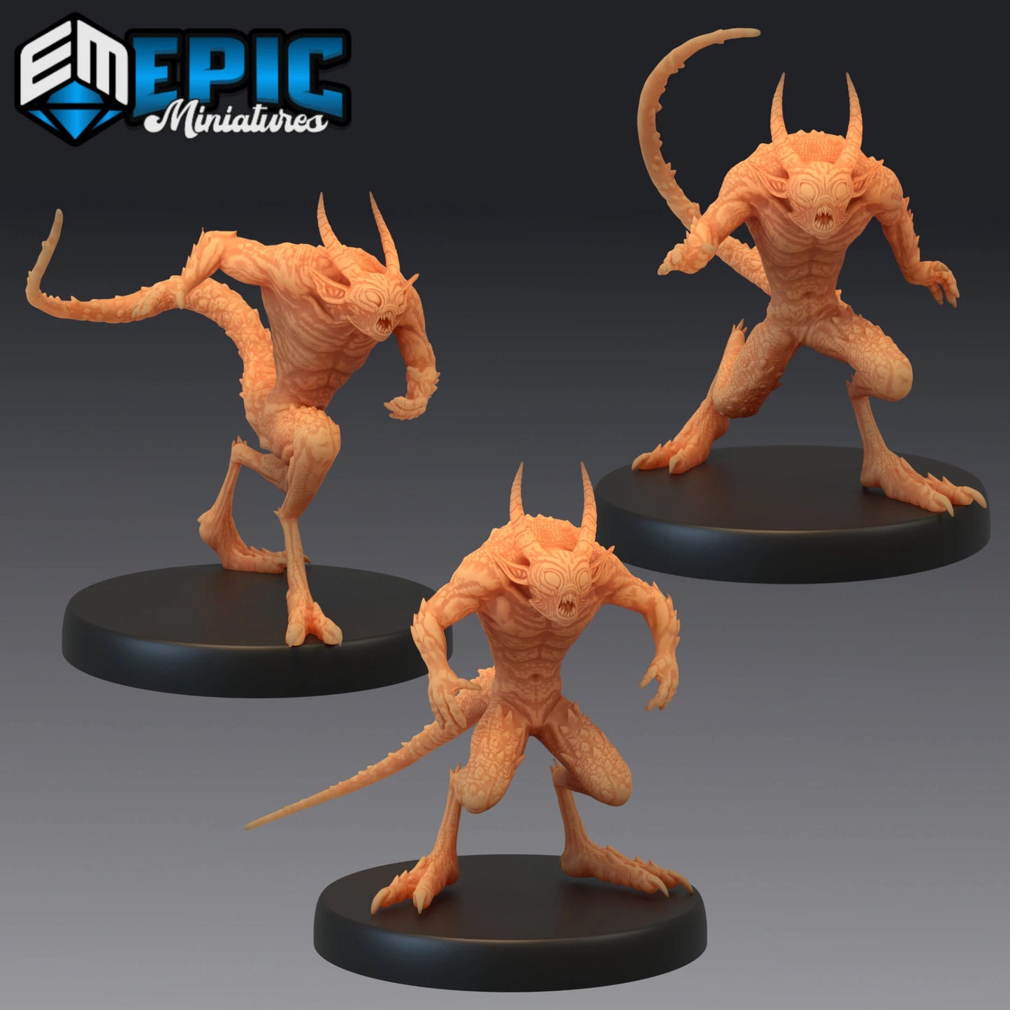 Quasit Monster Miniature - Set of 3 - 28mm