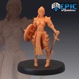 Queens Knight Miniature | A - Tabletop RPG & D&D miniature. Perfect for wargaming & collectors