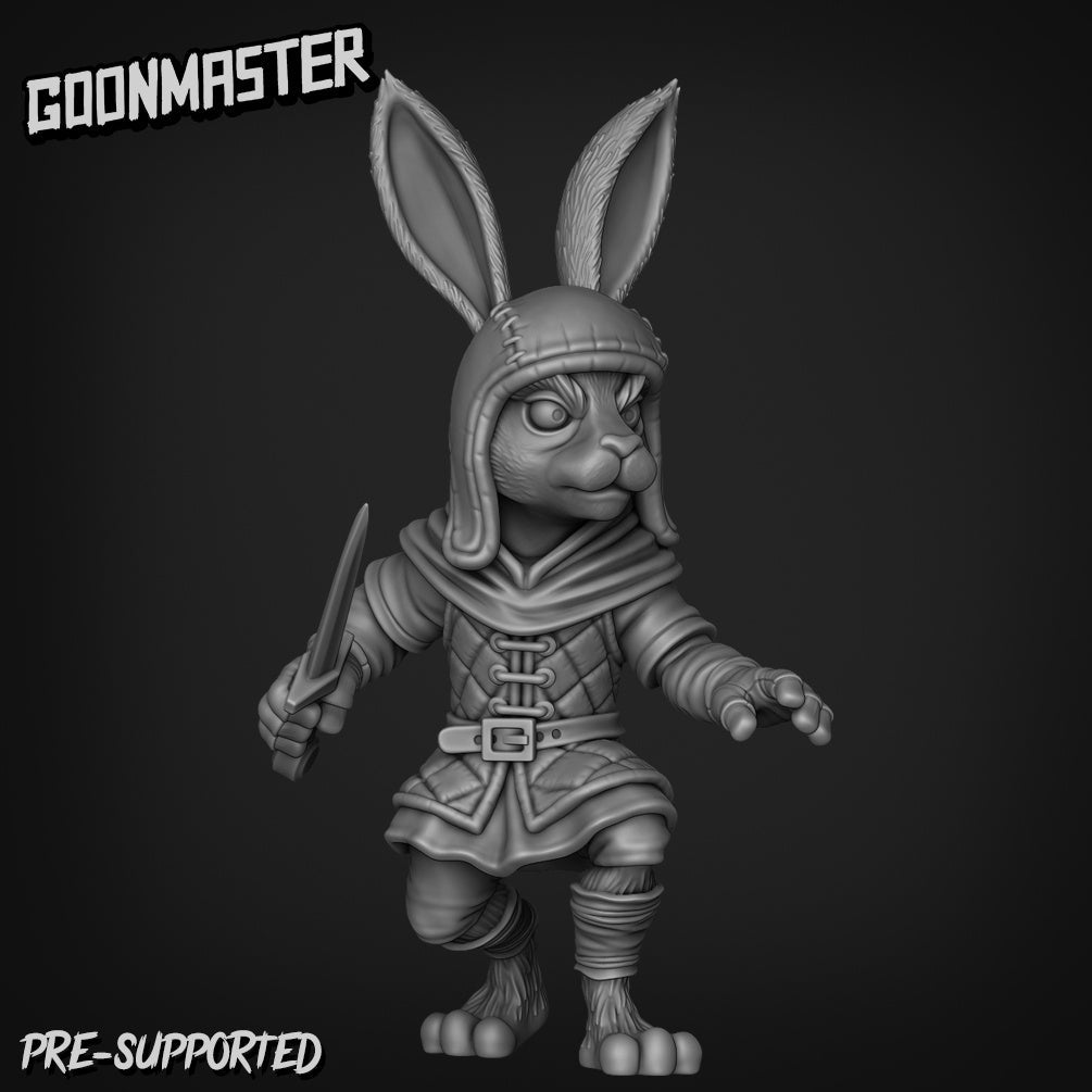 Rabbit Folk Miniature Set 2 | B - Tabletop RPG & D&D miniature. Perfect for wargaming & collectors