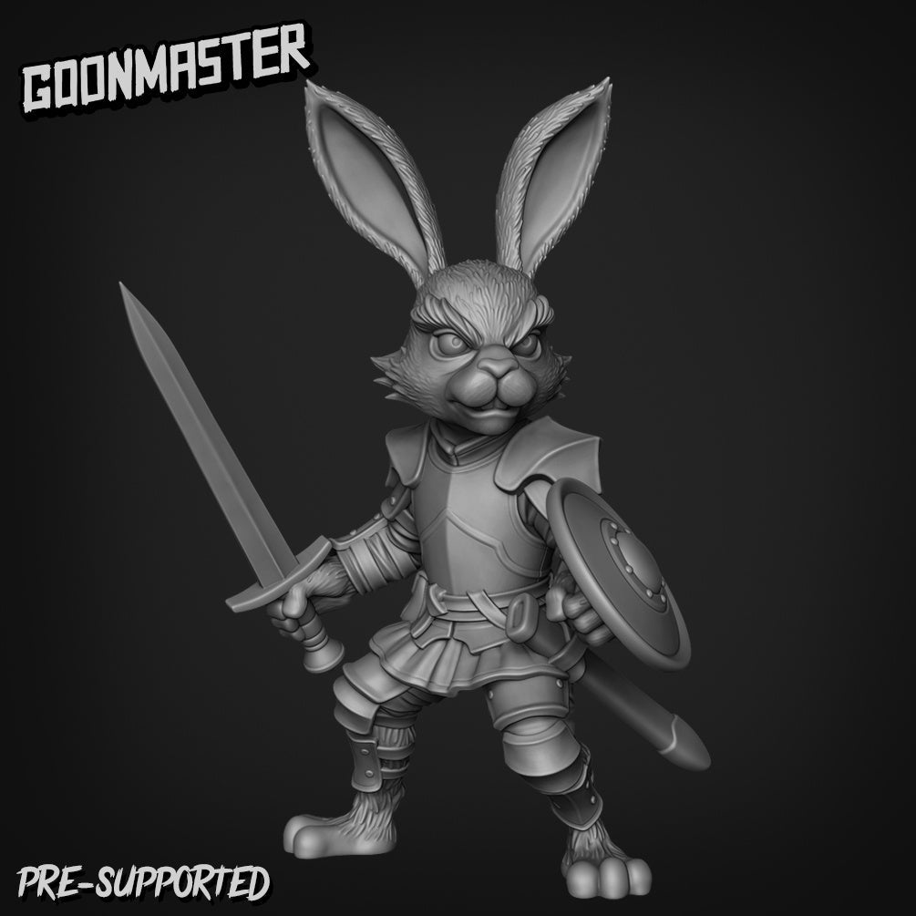 Rabbit Folk Miniature Set 2 | B - Tabletop RPG & D&D miniature. Perfect for wargaming & collectors