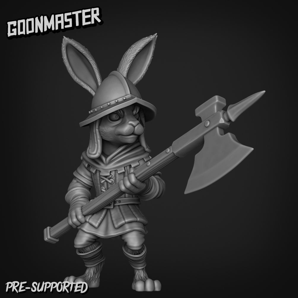 Rabbit Folk Miniature Set 2 | D - Tabletop RPG & D&D miniature. Perfect for wargaming & collectors