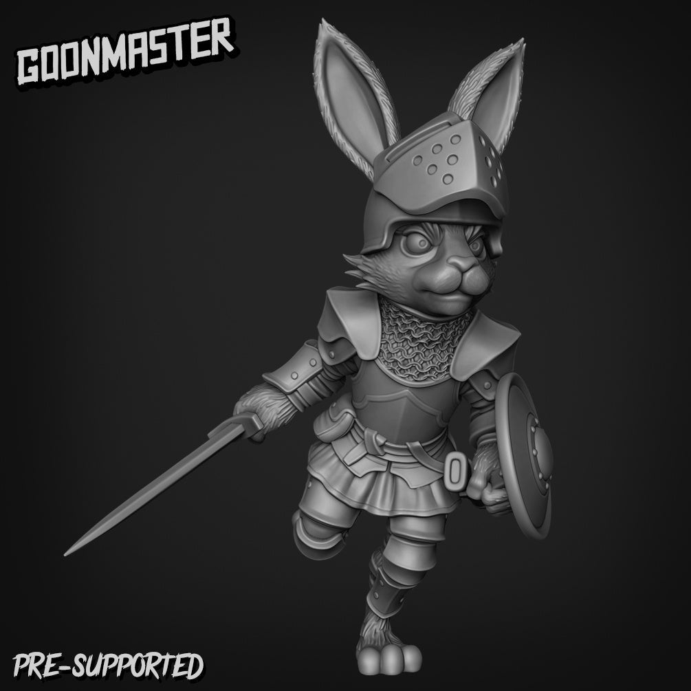 Rabbit Folk Miniature Set 1 | set of 6 - Tabletop RPG & D&D miniature. Perfect for wargaming & collectors