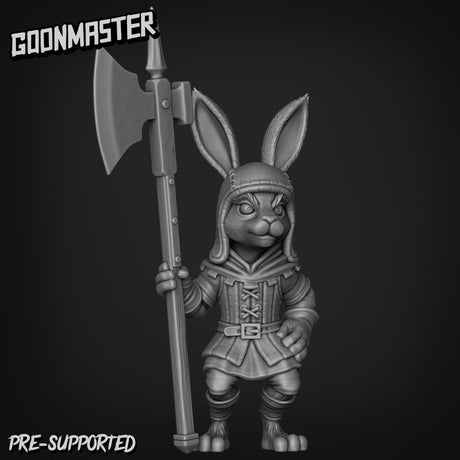 Rabbit Folk Miniature Set 1 | set of 6 - Tabletop RPG & D&D miniature. Perfect for wargaming & collectors