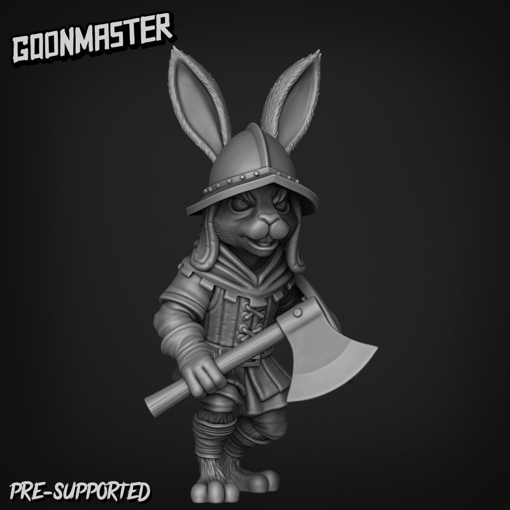Rabbit Folk Miniature Set 1 | set of 6 - Tabletop RPG & D&D miniature. Perfect for wargaming & collectors