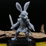 Rabbit Folk Miniature Set 2 | set of 6 - Tabletop RPG & D&D miniature. Perfect for wargaming & collectors