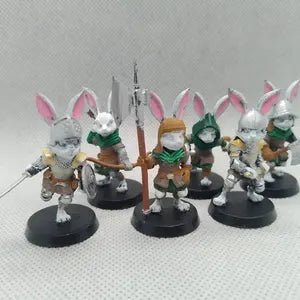 Rabbit Folk Miniature Set 1 | set of 6 - Tabletop RPG & D&D miniature. Perfect for wargaming & collectors