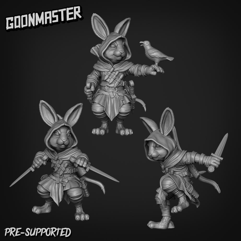 Rabbit Folk Bundle Miniature | 28mm - Tabletop RPG & D&D miniature. Perfect for wargaming & collectors