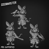 Rabbit Folk Bundle Miniature | 28mm - Tabletop RPG & D&D miniature. Perfect for wargaming & collectors