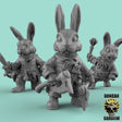 Rabbit Folk with Hand Weapons Miniature | Set of 3 - Tabletop RPG & D&D miniature. Perfect for wargaming & collectors