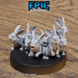 Rabbit Swarm Miniature | A - Tabletop RPG & D&D miniature. Perfect for wargaming & collectors