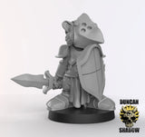 Raccoon Fighter Miniature | C - Tabletop RPG & D&D miniature. Perfect for wargaming & collectors