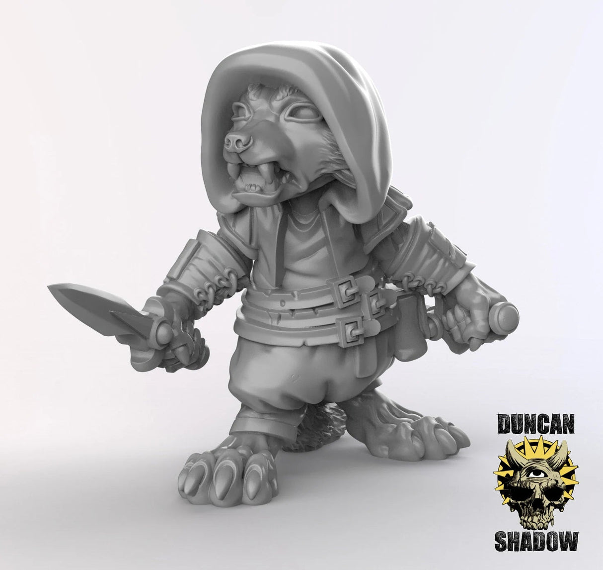 Raccoon Ranger Miniature | B - Tabletop RPG & D&D miniature. Perfect for wargaming & collectors
