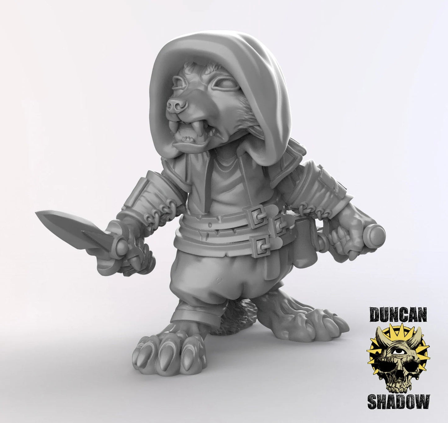 Raccoon Ranger Miniature - B - 32mm