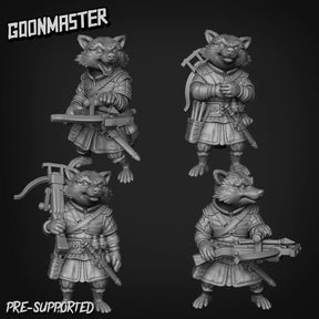 Raccoon Rogues Miniature Set 3 | Top Left - Tabletop RPG & D&D miniature. Perfect for wargaming & collectors