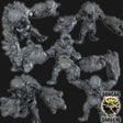 Rage Demons Miniature | Set of 5 - Tabletop RPG & D&D miniature. Perfect for wargaming & collectors