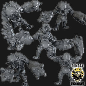 Rage Demons Miniature | Set of 5 - Tabletop RPG & D&D miniature. Perfect for wargaming & collectors