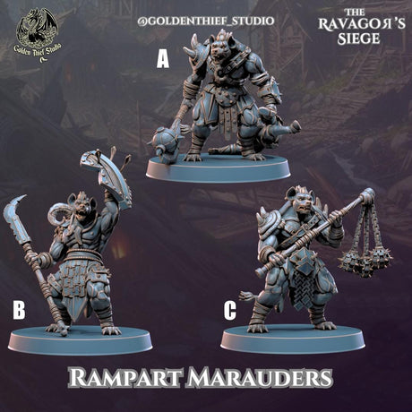 Rampart Marauders Miniature | A - Tabletop RPG & D&D miniature. Perfect for wargaming & collectors