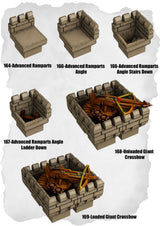 Ramparts & Ruins Tiles Advanced Ramparts & Giant CrossBow Pack (RR 164 to RR 169) | Set of 6 - Tabletop RPG & D&D miniature. Perfect for wargaming & collectors