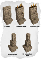 Ramparts & Ruins Tiles Buttress Pack (RR 131 to RR 135) | Set of 5 - Tabletop RPG & D&D miniature. Perfect for wargaming & collectors