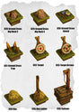 Ramparts Ruins Tiles Grass Traps & Details Pack (RR 028 to RR 036) | Set of 9 - Tabletop RPG & D&D miniature. Perfect for wargaming & collectors