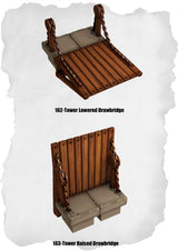Ramparts & Ruins Tiles Tower Drawbridge Pack (RR 162 to RR 163) | Set of 2 - Tabletop RPG & D&D miniature. Perfect for wargaming & collectors