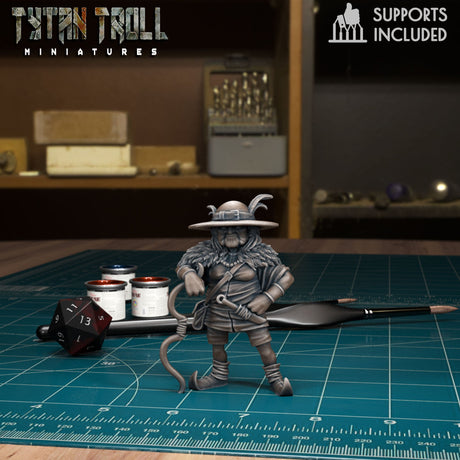 Ranger Heroes Miniature | A - Tabletop RPG & D&D miniature. Perfect for wargaming & collectors