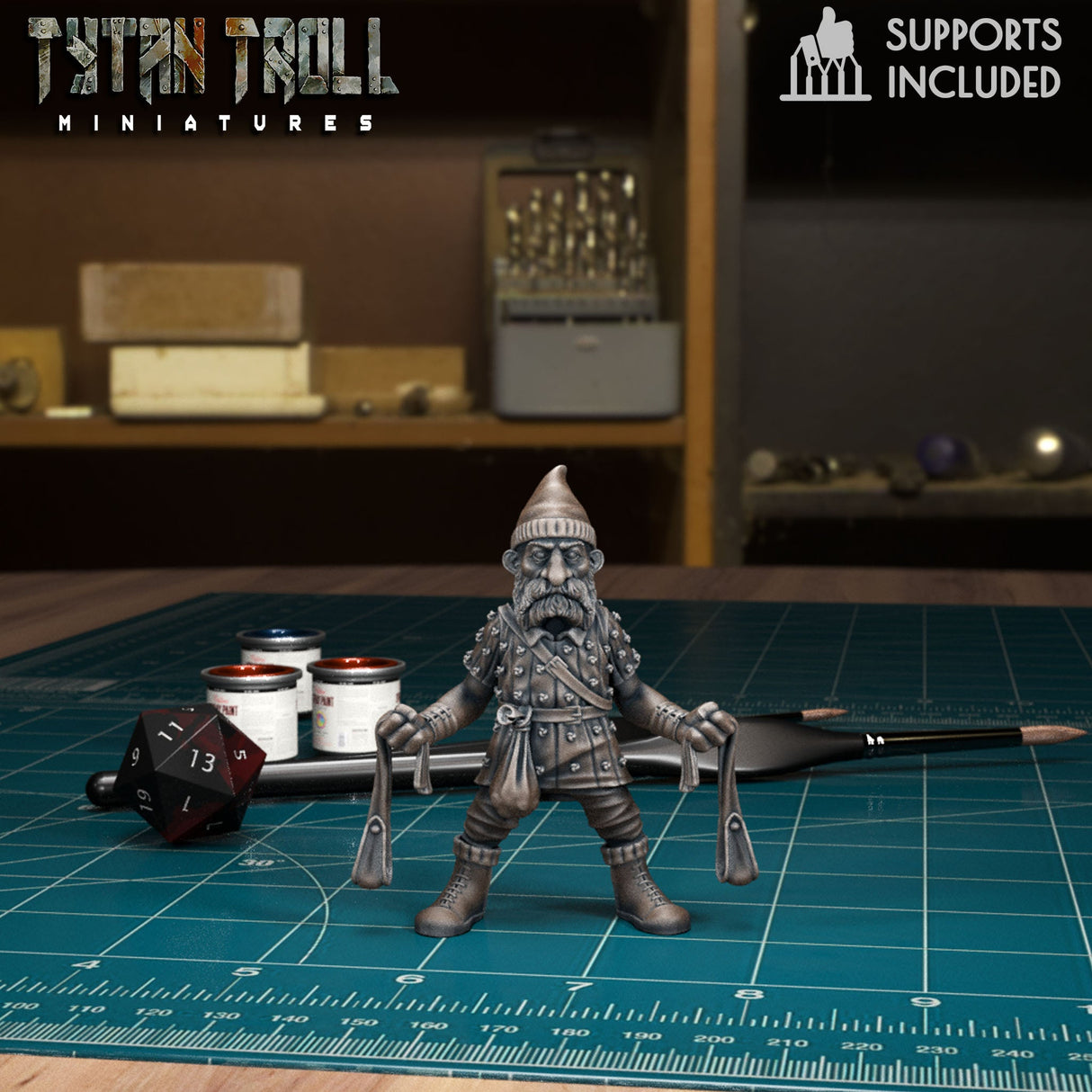 Ranger Heroes Miniature | B - Tabletop RPG & D&D miniature. Perfect for wargaming & collectors