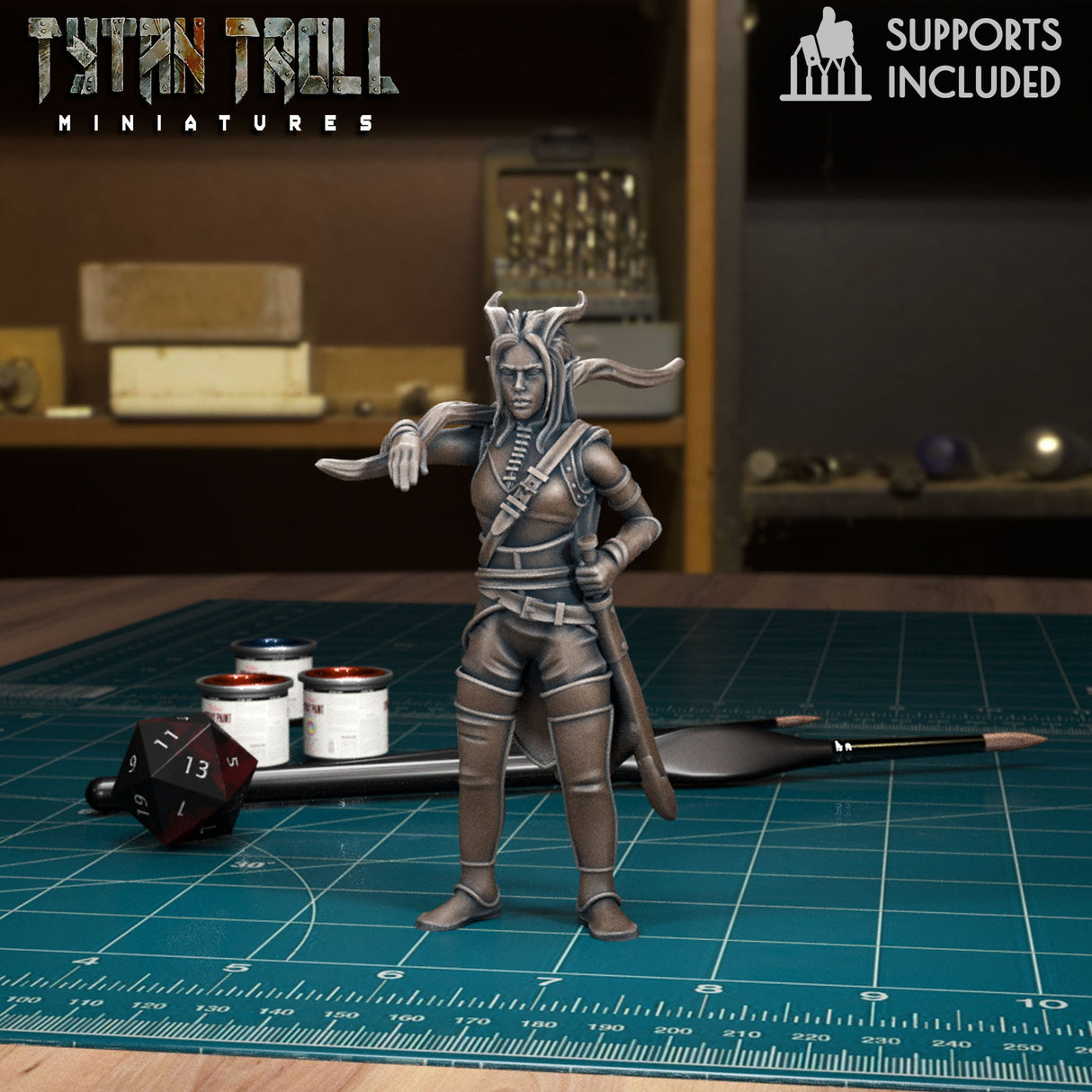 Ranger Heroes Miniature set 3 | E - Tabletop RPG & D&D miniature. Perfect for wargaming & collectors