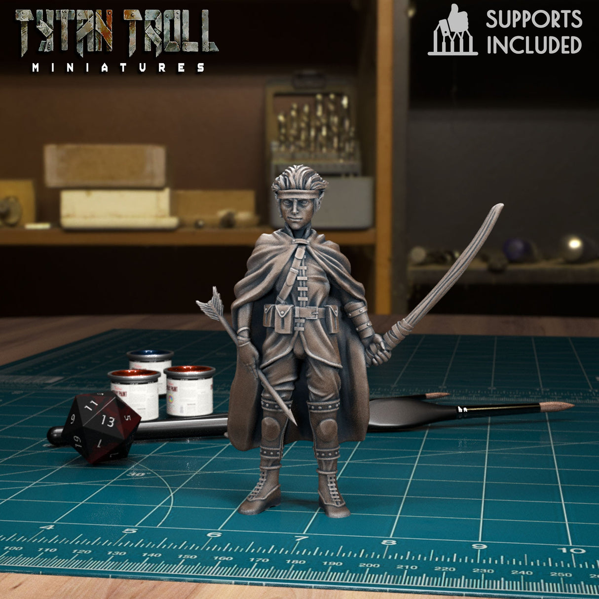 Ranger Heroes Miniature set 3 | F - Tabletop RPG & D&D miniature. Perfect for wargaming & collectors