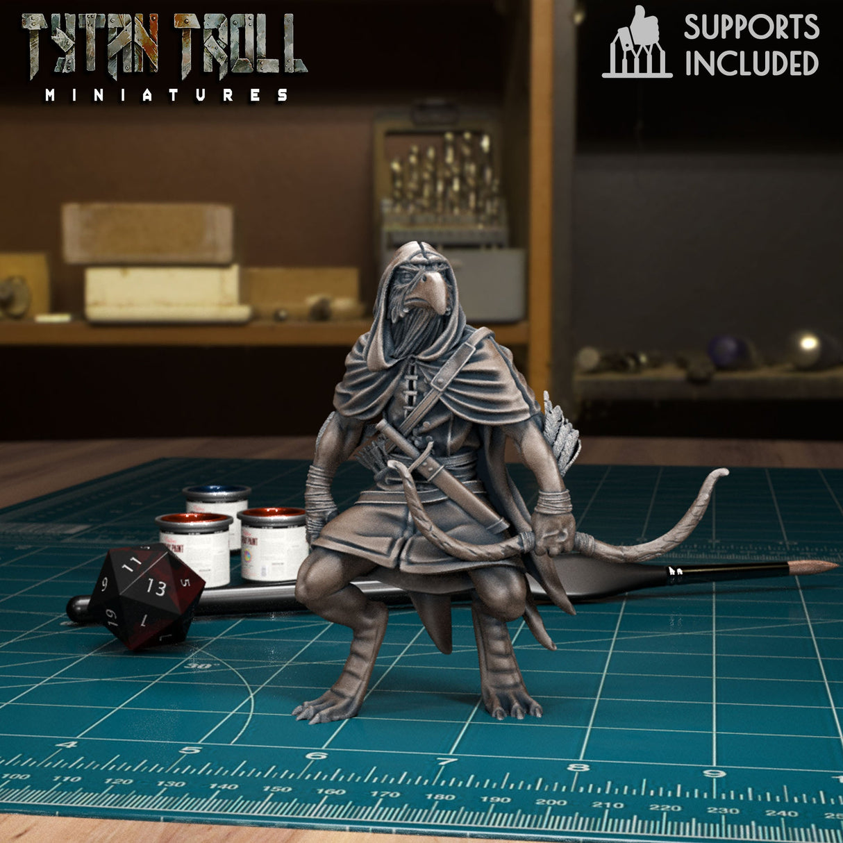 Ranger Heroes Miniature | H - Tabletop RPG & D&D miniature. Perfect for wargaming & collectors