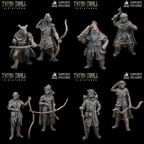 Ranger Heroes Miniature set 2 | set of 8 - Tabletop RPG & D&D miniature. Perfect for wargaming & collectors