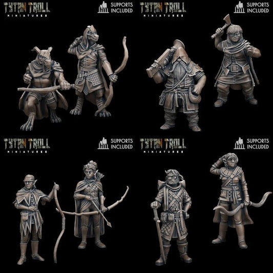 Ranger Heroes Miniature - set of 8 - 28mm