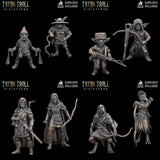 Ranger Heroes Miniature | set of 8 - Tabletop RPG & D&D miniature. Perfect for wargaming & collectors