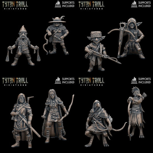 Ranger Heroes Miniature - set of 8 - 28mm