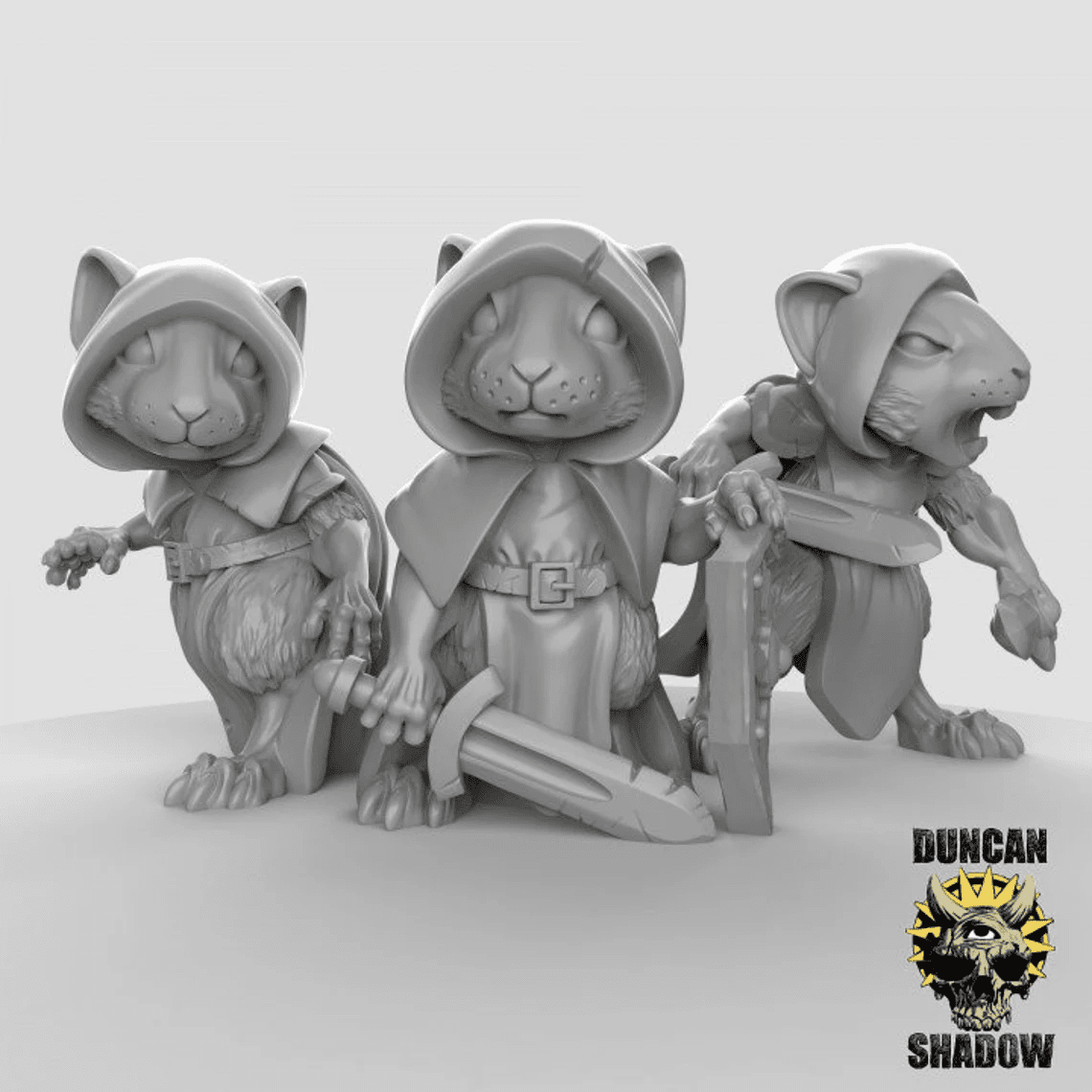 Ranger Mouse Folk Miniature | 28mm - Tabletop RPG & D&D miniature. Perfect for wargaming & collectors