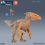 Raptor Dinosaur Miniature | B - Tabletop RPG & D&D miniature. Perfect for wargaming & collectors