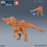 Raptor Dino Miniature | C - Tabletop RPG & D&D miniature. Perfect for wargaming & collectors
