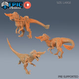 Raptor Dino Miniature | Set of 3 - Tabletop RPG & D&D miniature. Perfect for wargaming & collectors