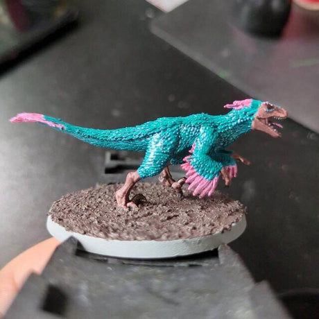 Raptor Dinosaur Miniature | Set of 2 - Tabletop RPG & D&D miniature. Perfect for wargaming & collectors