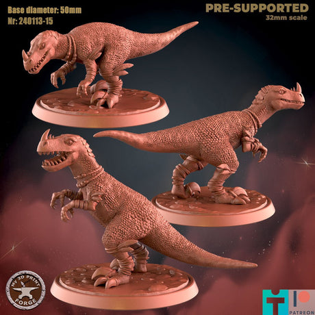 Raptor Miniature | Set of 3 - Tabletop RPG & D&D miniature. Perfect for wargaming & collectors