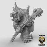Ratfolk plague monk Miniature | B - Tabletop RPG & D&D miniature. Perfect for wargaming & collectors