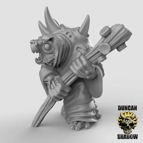 Ratfolk plague monk Miniature | B - Tabletop RPG & D&D miniature. Perfect for wargaming & collectors