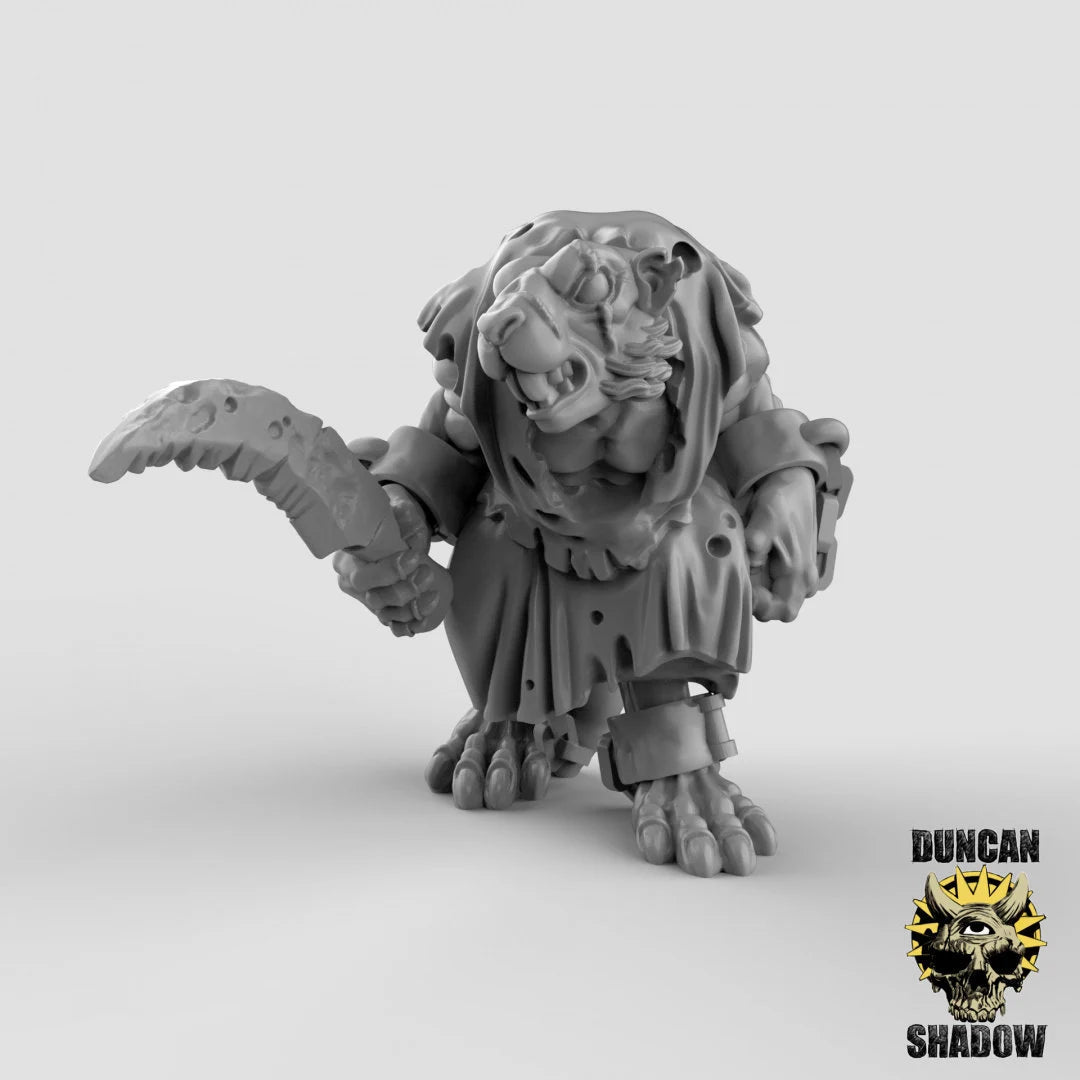 Ratfolk slavers Miniature | B - Tabletop RPG & D&D miniature. Perfect for wargaming & collectors